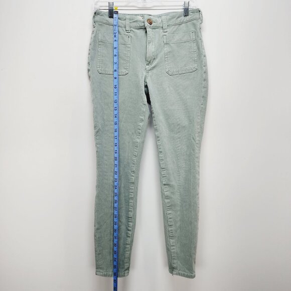 Pilcro Anthropologie corduroy Pants High-Rise Skinny Geen Size 28 - Picture 3 of 11